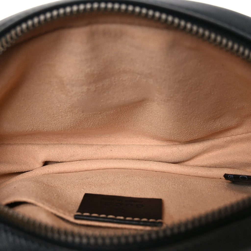 Gucci Calfskin Matelasse GG Marmont Belt Bag 85 34 Black