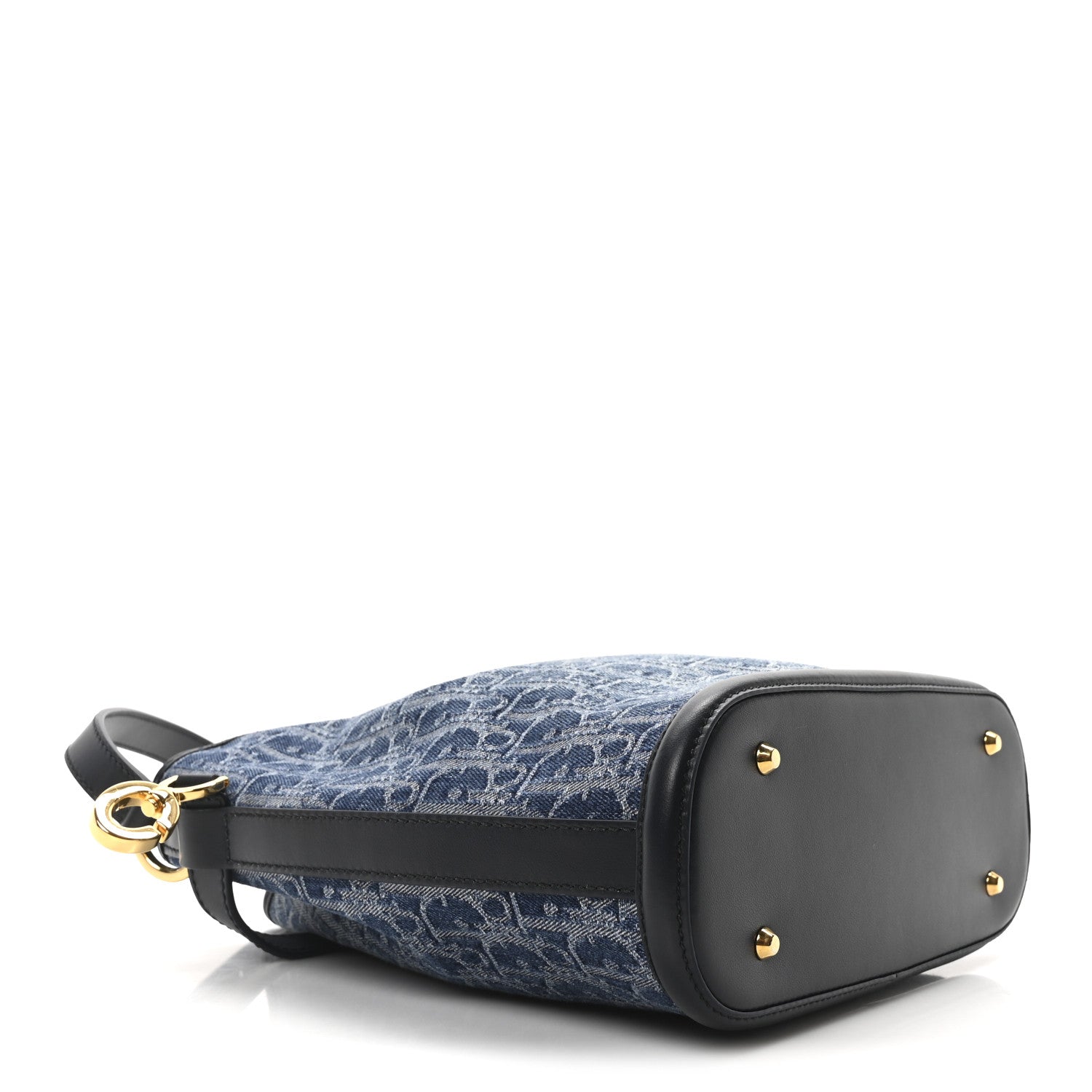 Christian Dior Denim Jacquard Oblique C'est Dior Bucket Bag Blue