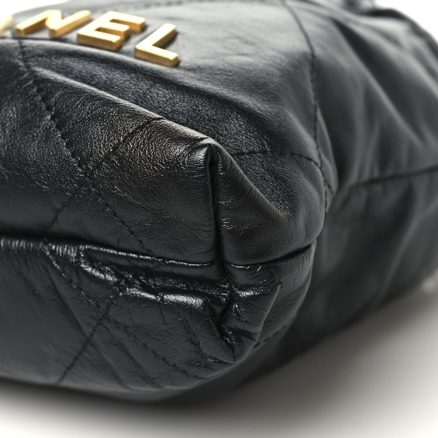 Chanel Shiny Calfskin Quilted Mini Chanel 22 Black