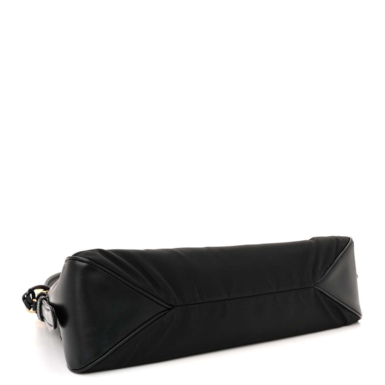 Prada Re-Nylon Vitello Large Aimee Shoulder Bag Black