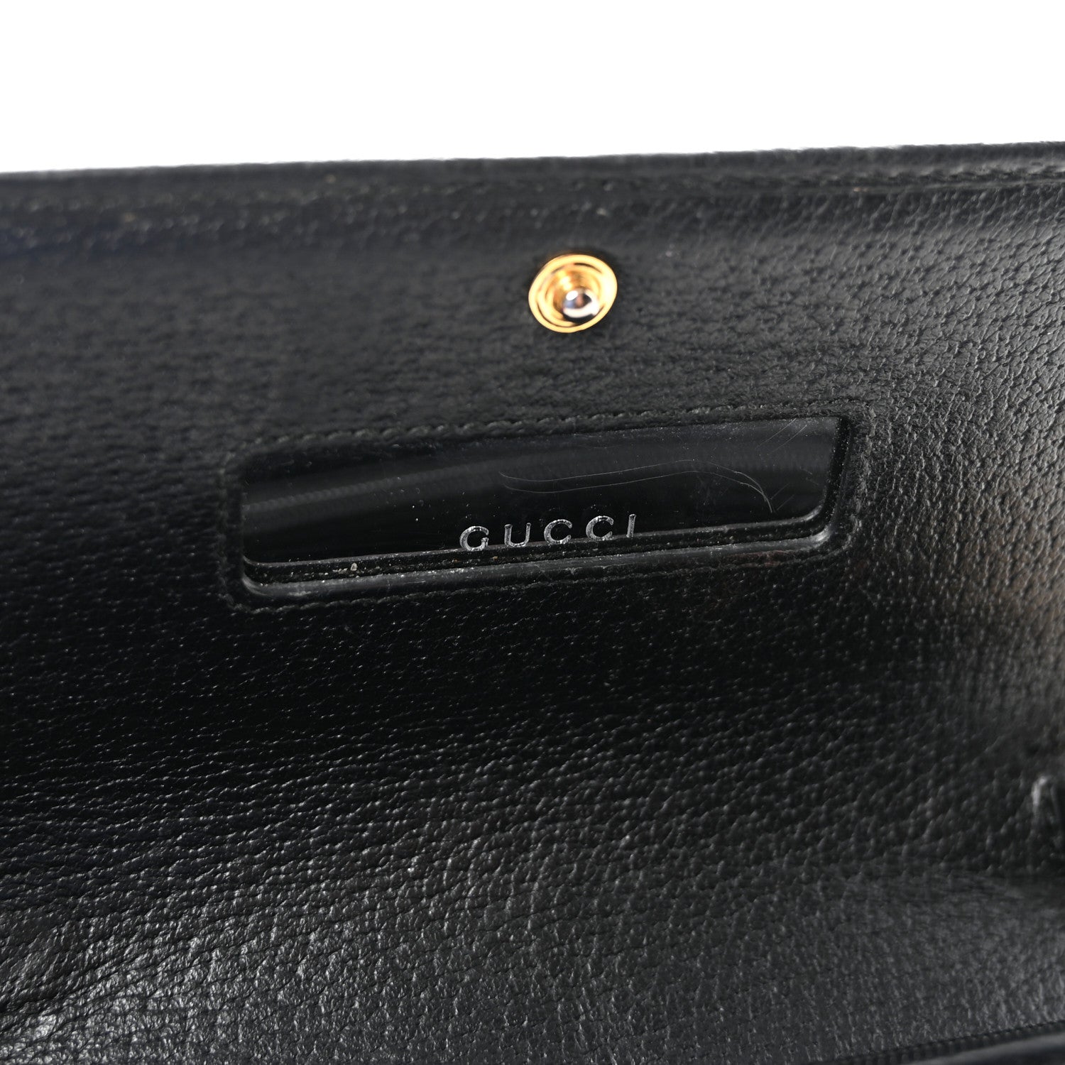 Gucci Dollar Calfskin Web Ophidia Wallet On Chain Black