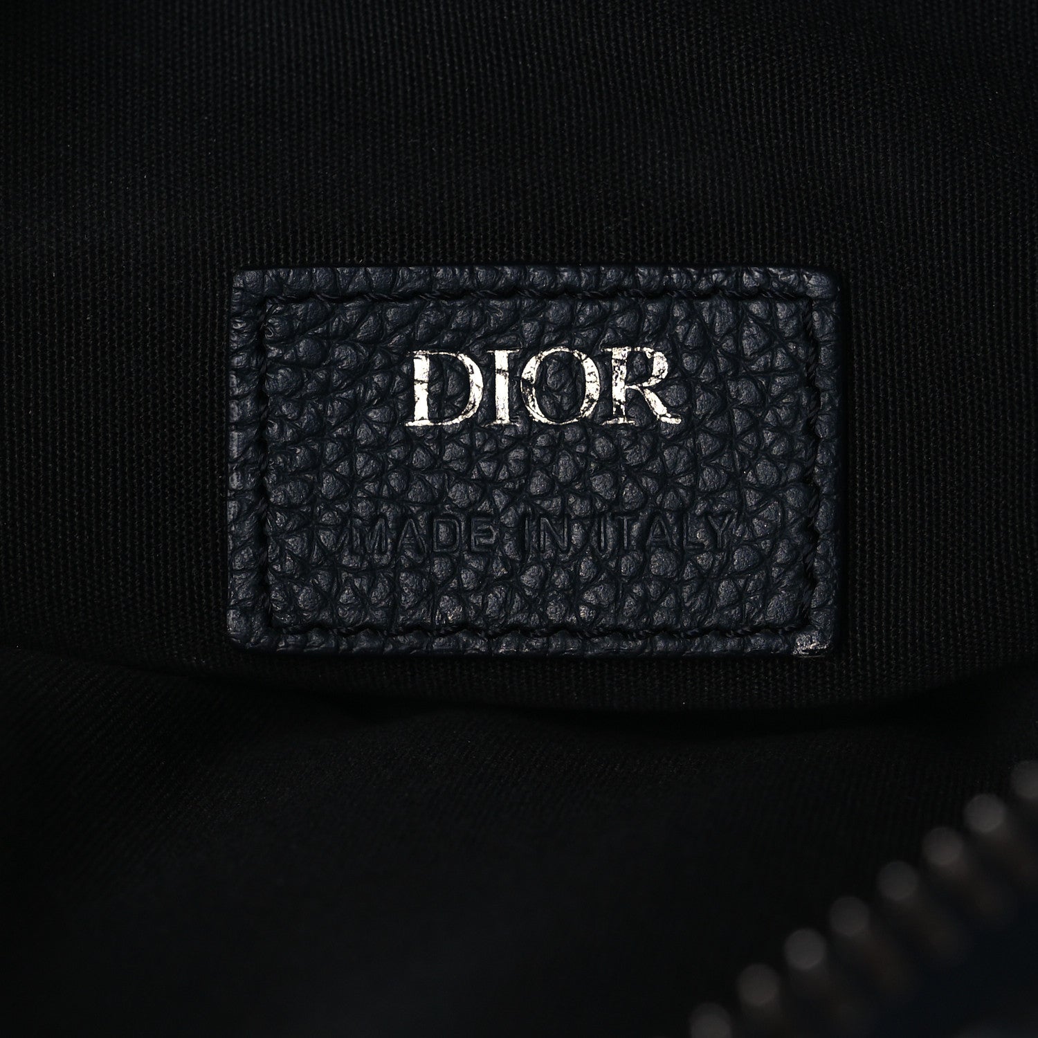 Christian Dior Oblique Mens Saddle Bag Black Blue