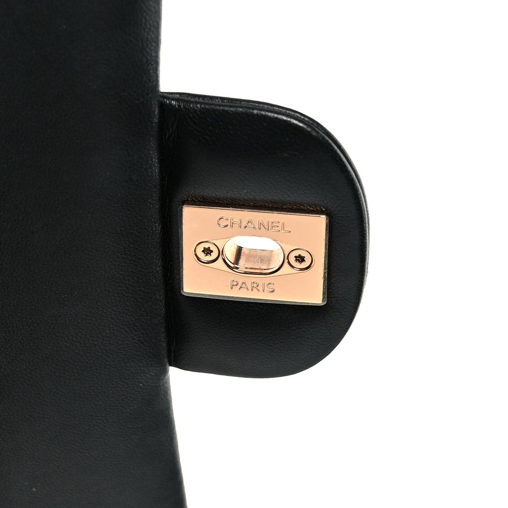 Chanel Lambskin Quilted Medium Double Flap Black