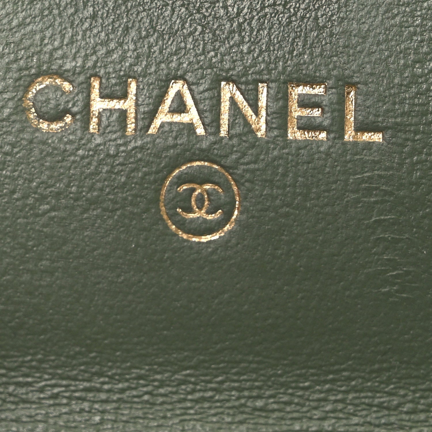 Chanel Lambskin Quilted Trendy CC Card Holder On Chain Green