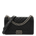 Chanel Calfskin Quilted Medium Boy Flap Black
