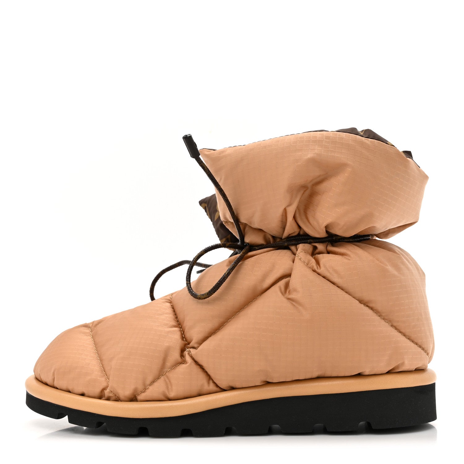 Louis Vuitton Nylon Monogram Pillow Comfort Ankle Boot 38 Beige