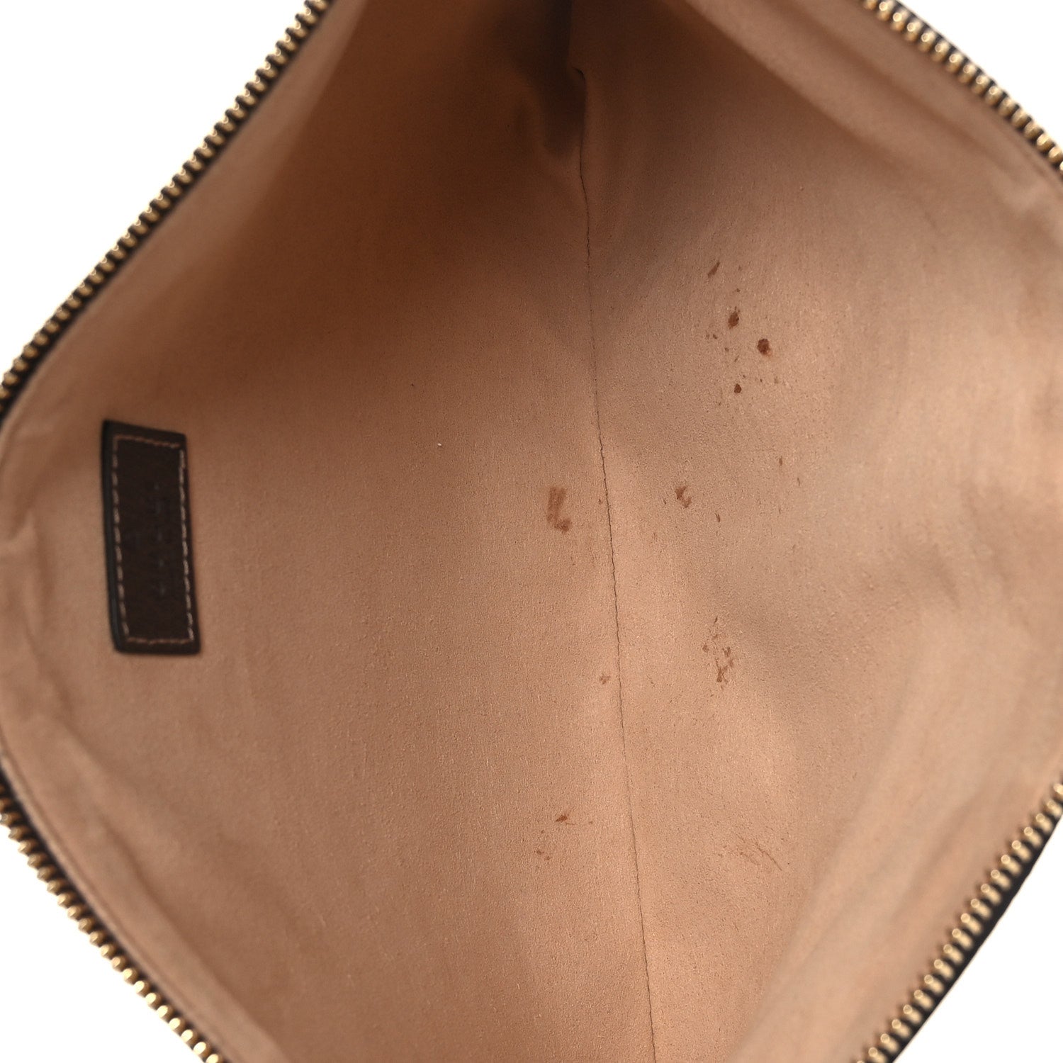 Gucci GG Supreme Monogram Large Ophidia Pouch Clutch Brown