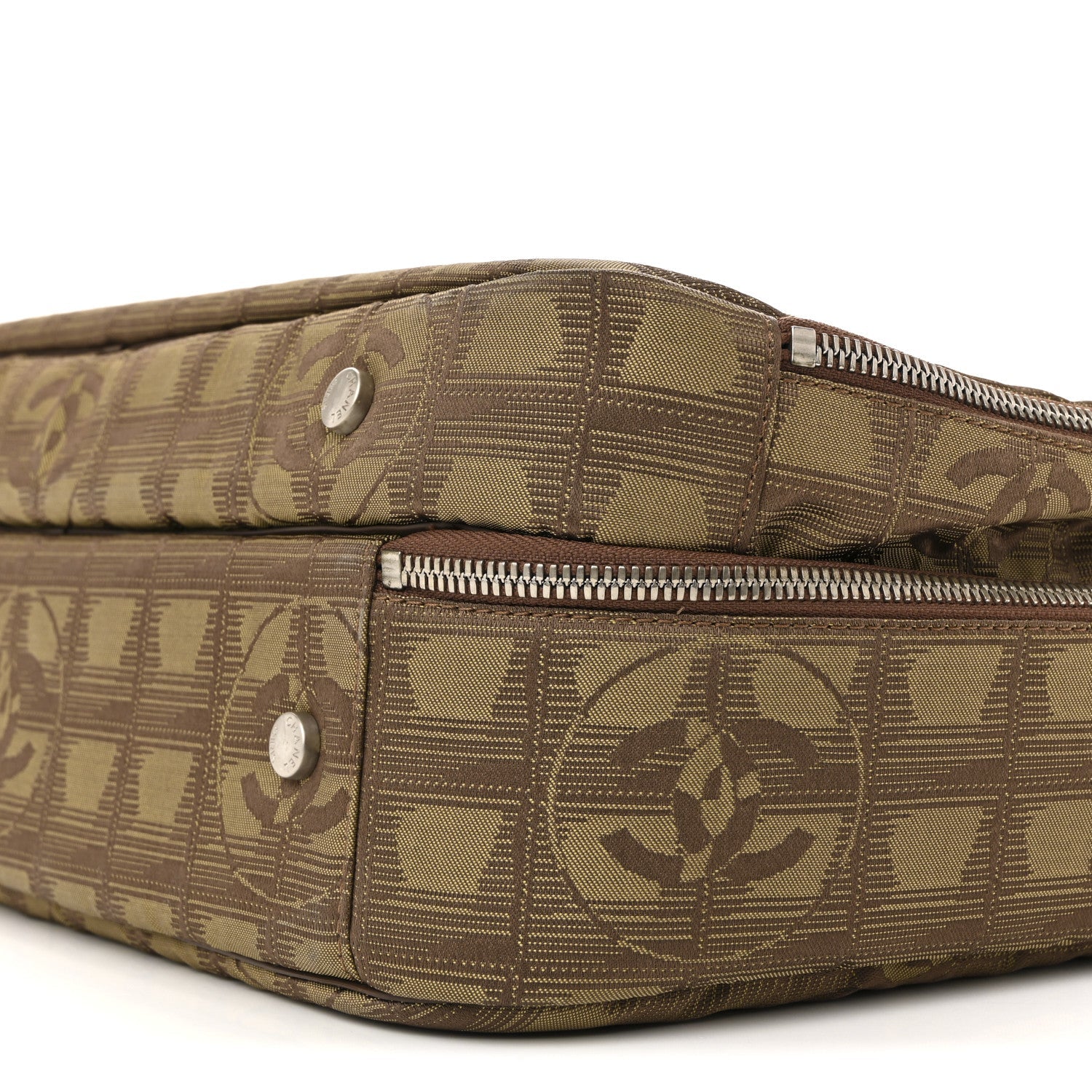Chanel Nylon Travel Laptop Briefcase Khaki