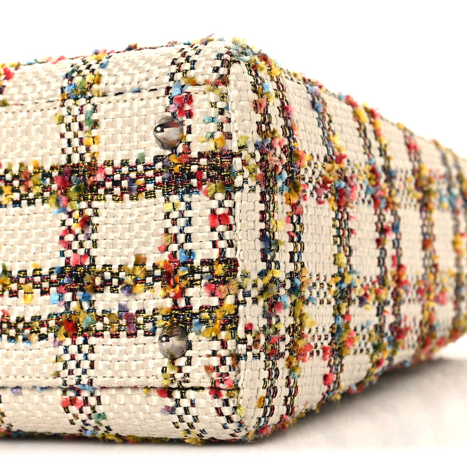 Christian Dior Tweed Medium Lady Dior  Orange Multicolor
