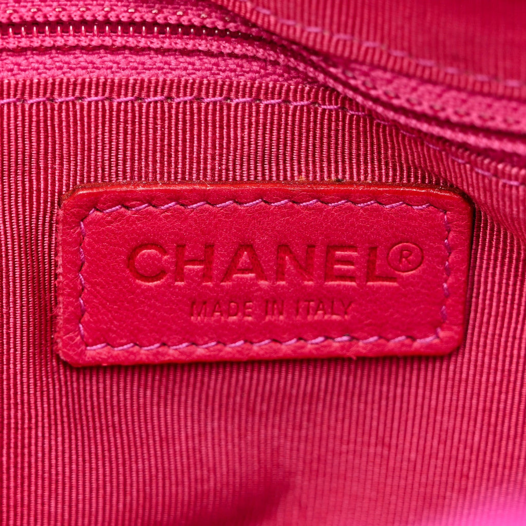 Chanel Rabbit Fur Shoulder Bag Fuchsia