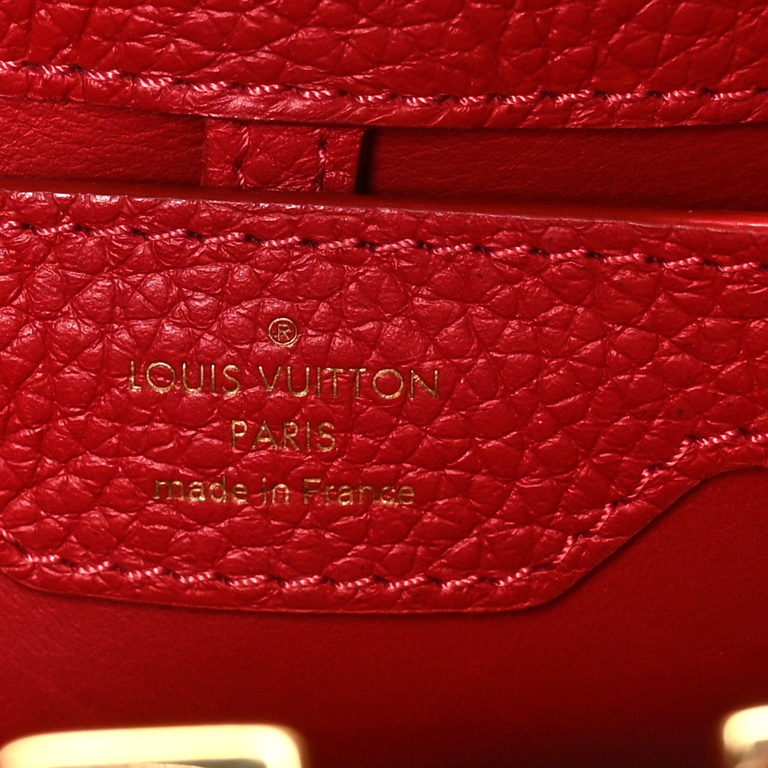 Louis Vuitton Taurillon Capucines BB Scarlet Red