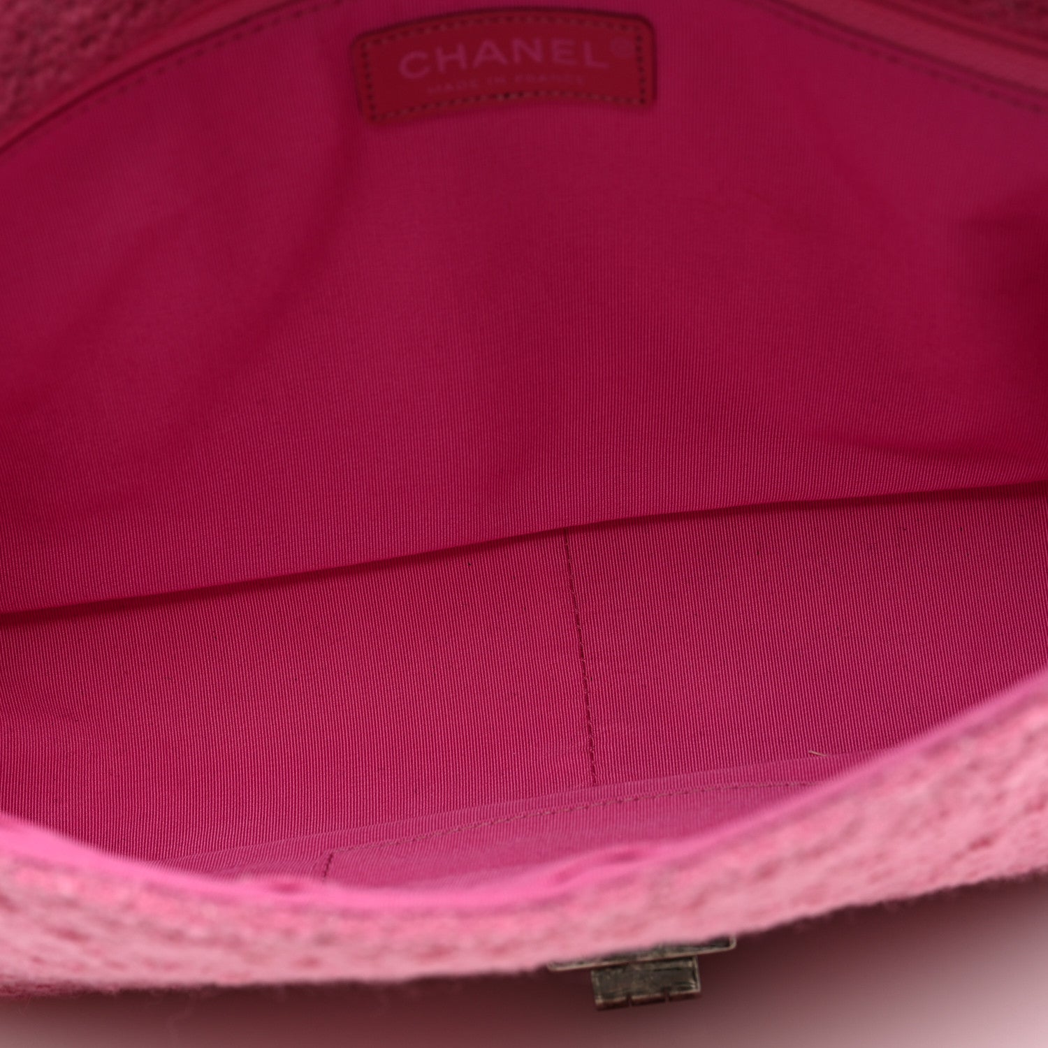 Chanel Easy Tweed Jumbo Reissue Messenger Flap Pink Black