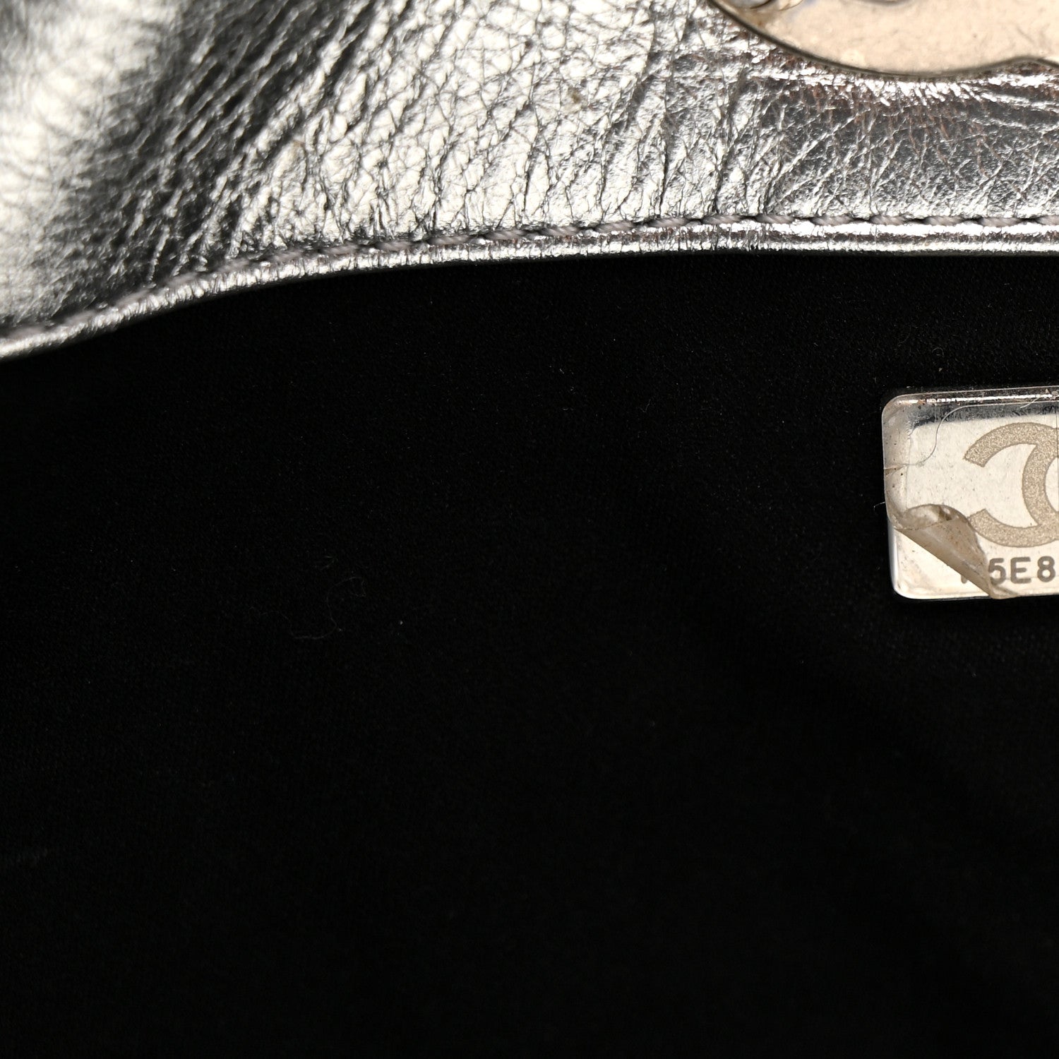 Chanel Metallic Calfskin Stitched CC Club Monaco Tote Silver