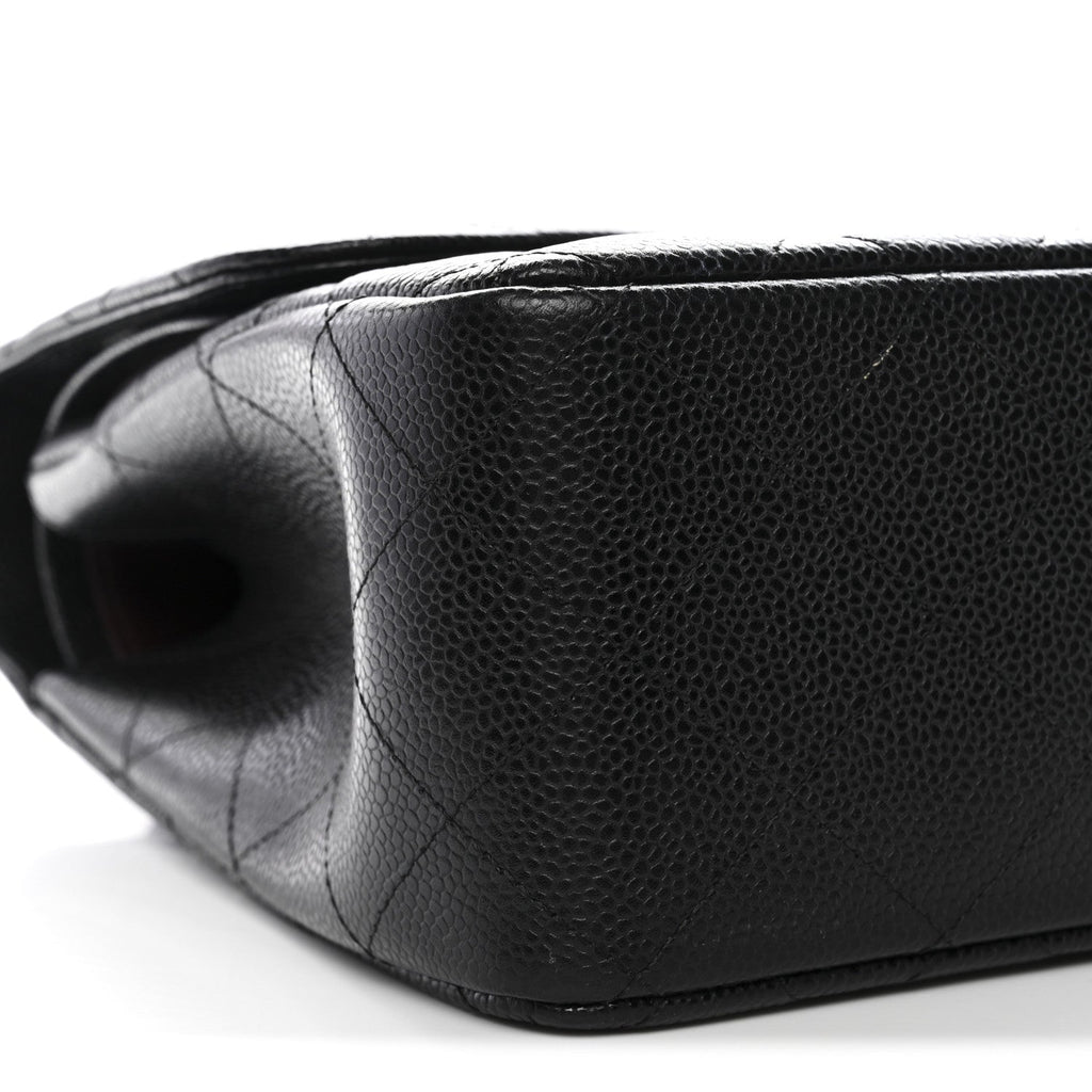 Chanel Caviar Quilted Jumbo Double Flap Black