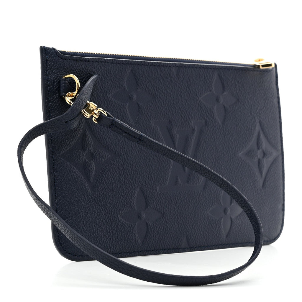 Louis Vuitton Empreinte Monogram Giant Neverfull MM Pochette Navy