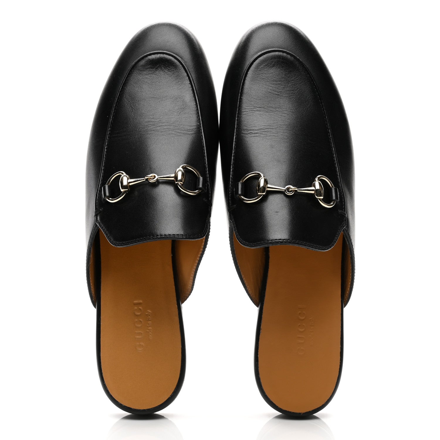 Gucci Calfskin Womens Princetown Slippers 36 Black