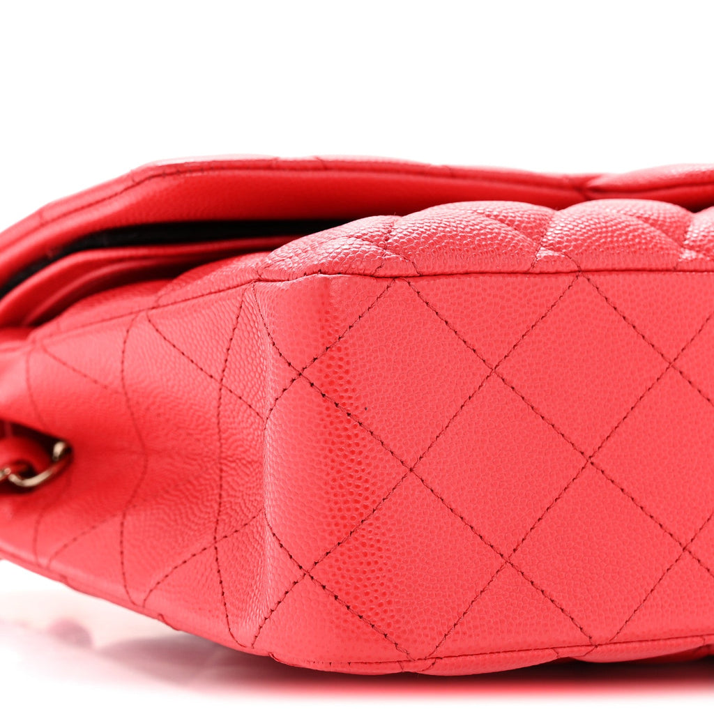 Chanel Caviar Quilted Medium Double Flap Red