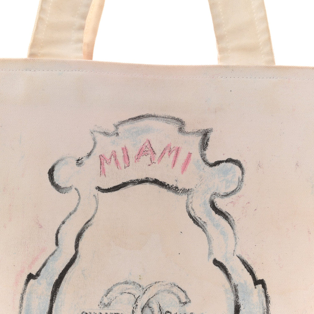 Chanel Canvas Miami Tote White