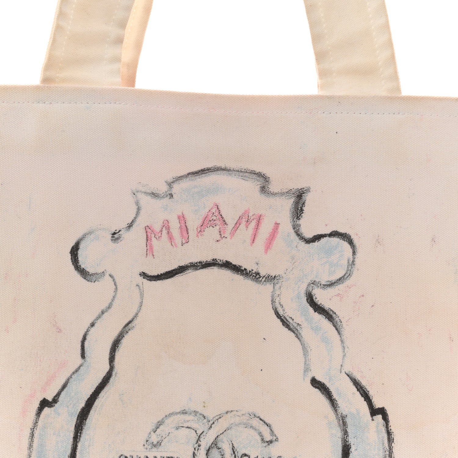 Chanel Canvas Miami Tote White