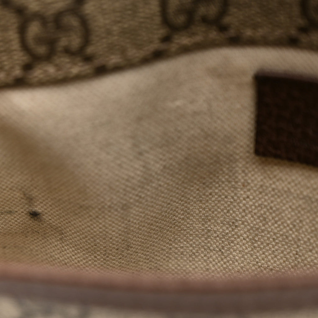 Gucci GG Supreme Monogram Neo Vintage Web Belt Bag Brown