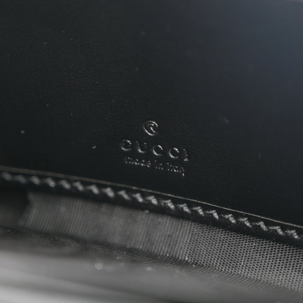 Gucci Calfskin Matelasse GG Marmont Zip Around Wallet Black