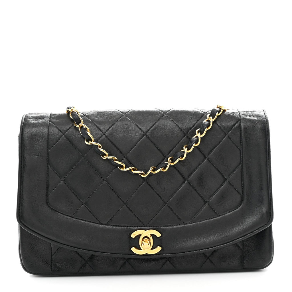 Chanel Lambskin Quilted Medium Single Flap Black