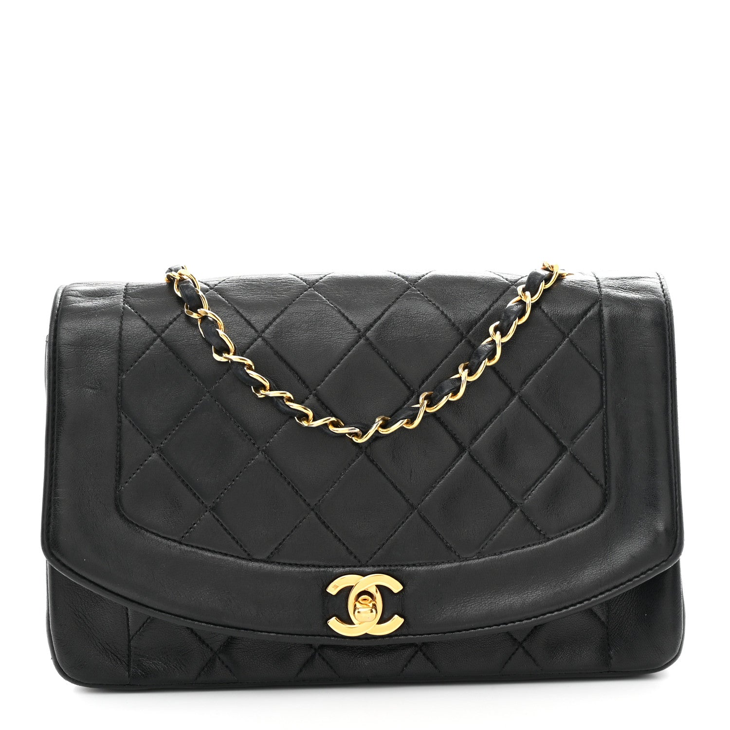 Chanel Lambskin Quilted Medium Single Flap Black