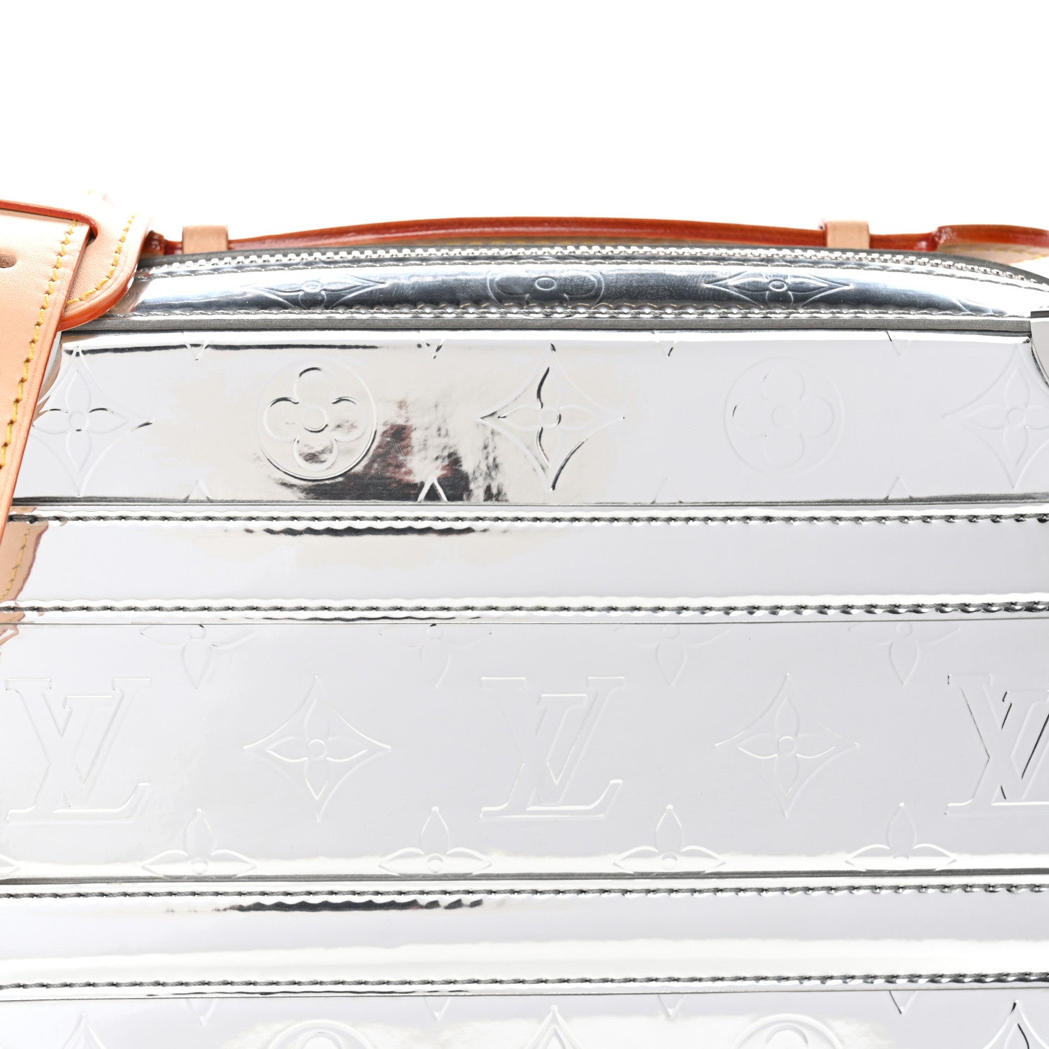 Louis Vuitton Monogram Mirror Handle Trunk Silver