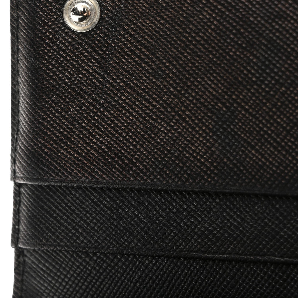 Prada Tessuto Nylon Continental Flap Wallet Black