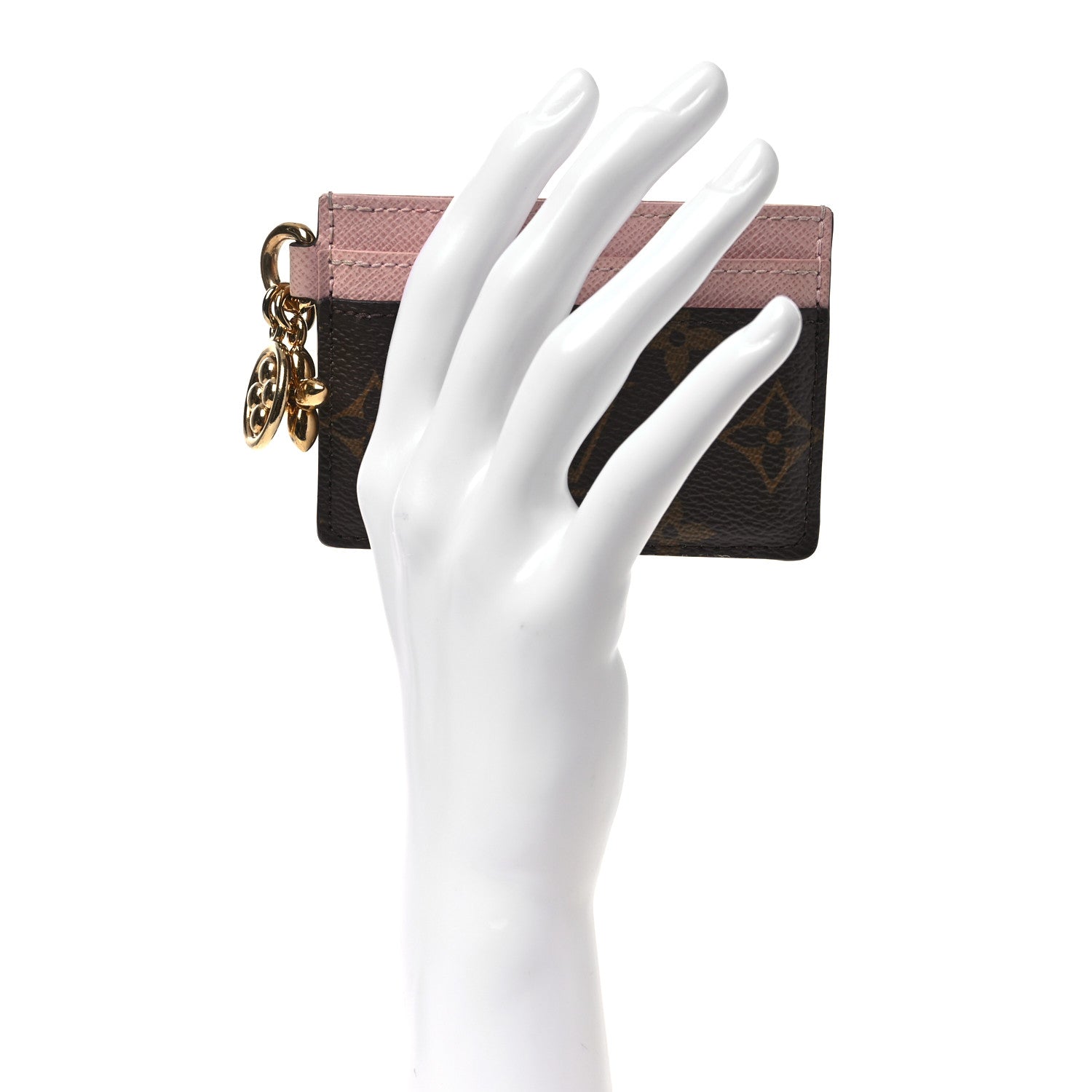 Louis Vuitton Monogram LV Charms Card Holder Rose Ballerine
