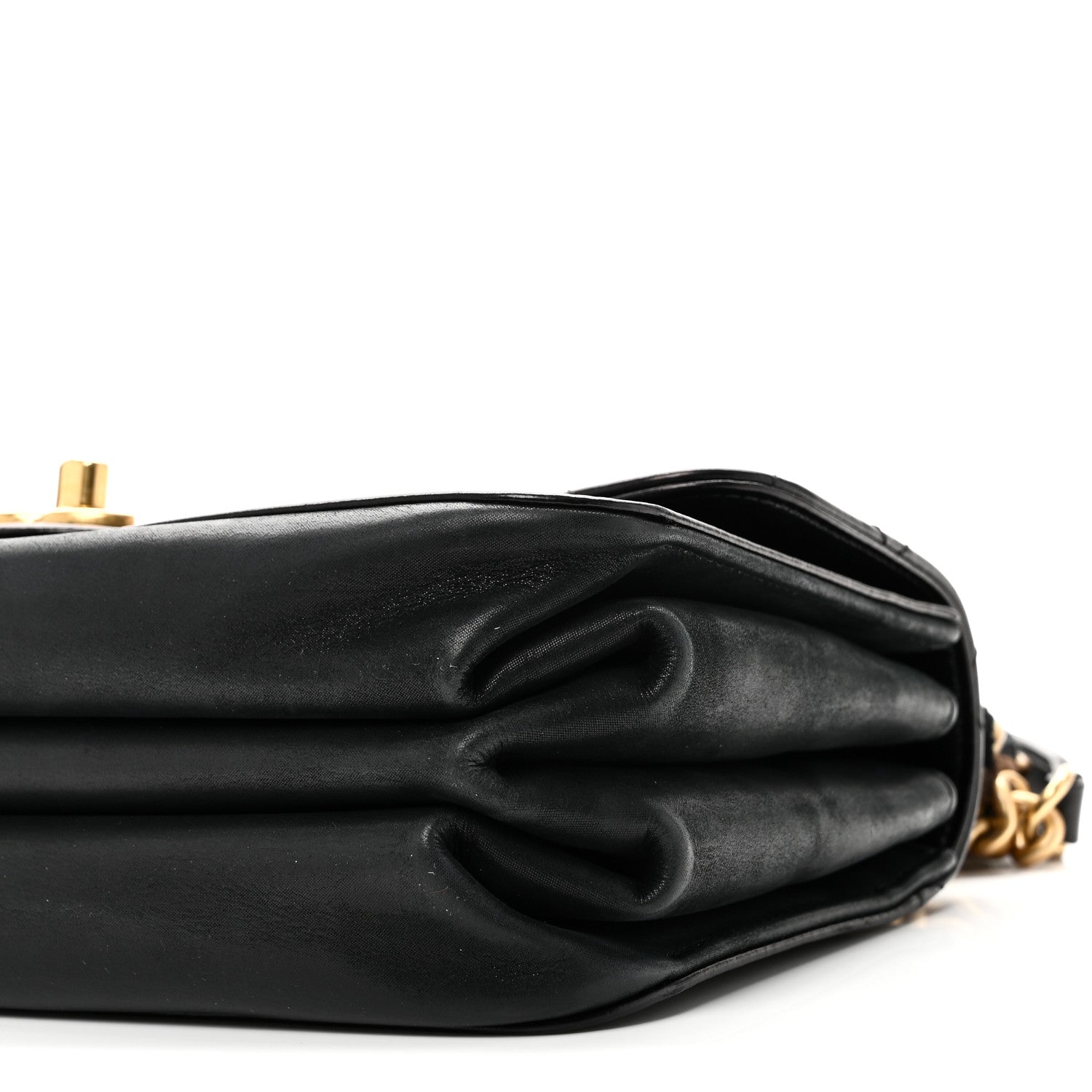 Chanel Iridescent Calfskin Quilted Small Straight Lined Flap Black