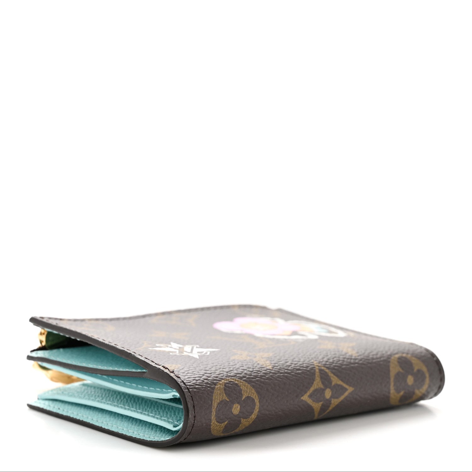 Louis Vuitton Monogram Snow Show Lisa Wallet Azur Frost