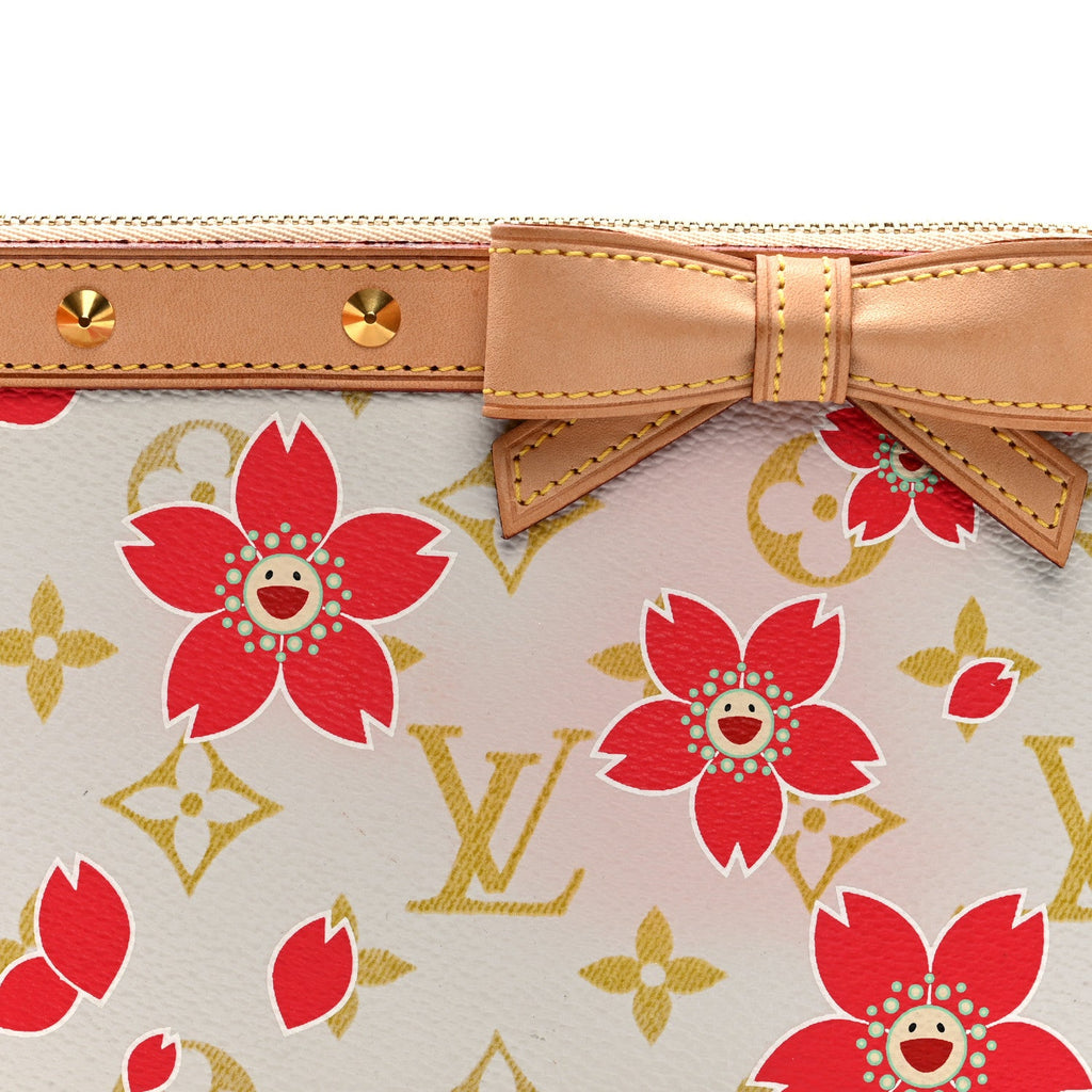 Louis Vuitton Monogram Cherry Blossom Pochette Accessories Red
