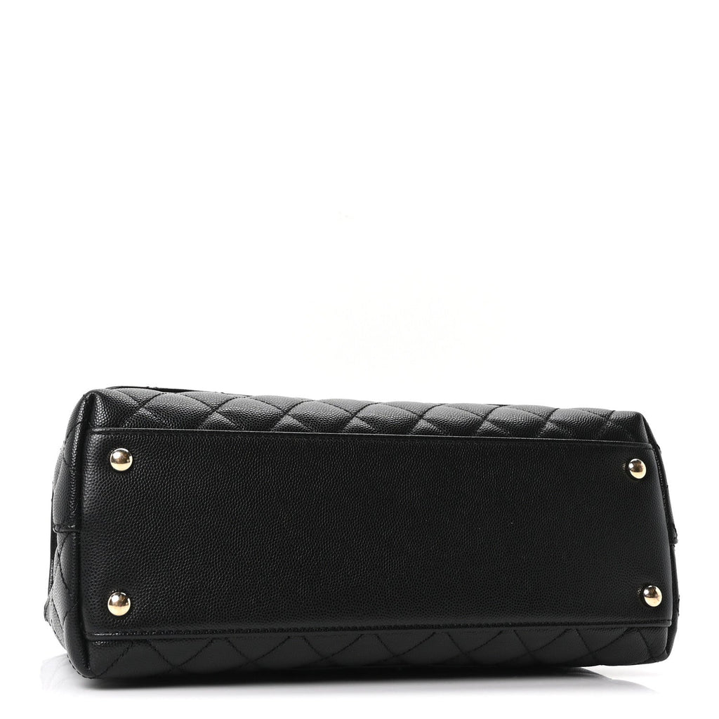 Chanel Caviar Quilted Small Coco Handle Flap Black