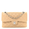 Chanel Caviar Quilted Small Double Flap Beige