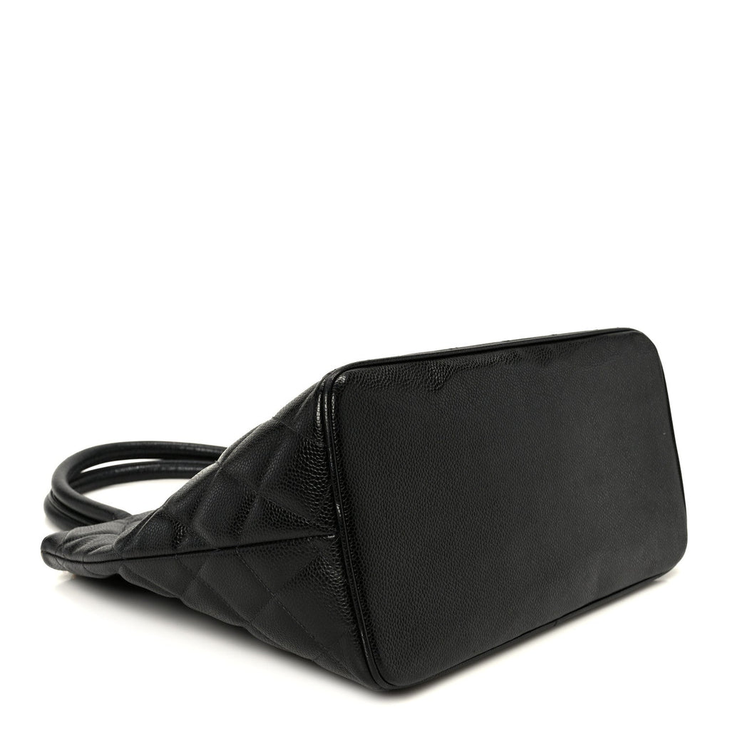 Chanel Caviar Quilted Medallion Tote Black