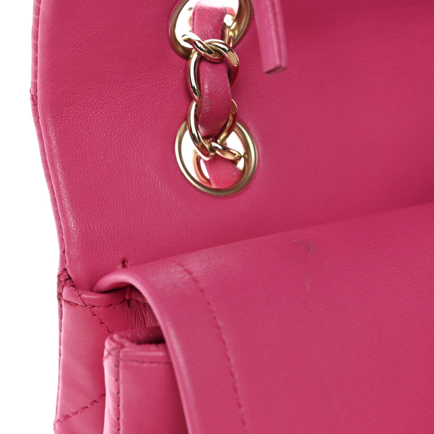 Chanel Lambskin Quilted Medium Double Flap Pink