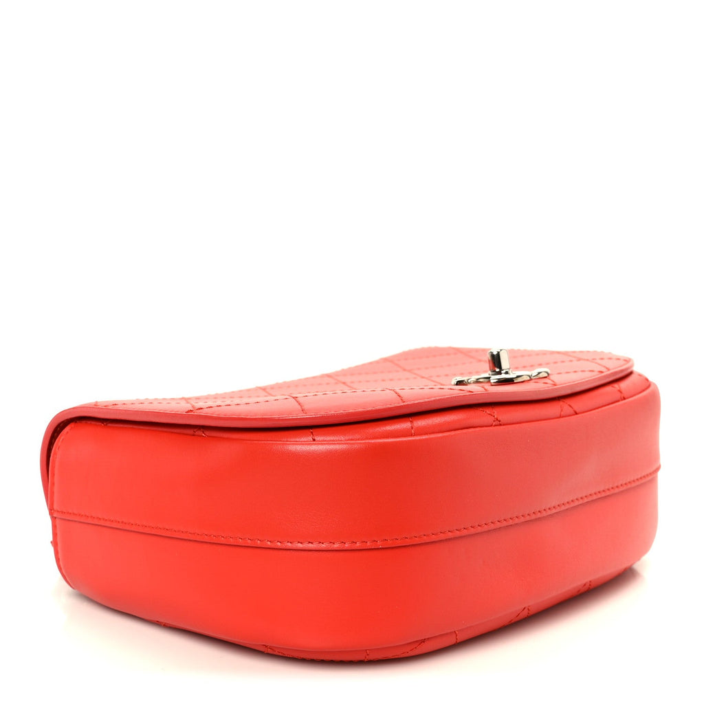 Chanel Calfskin Stitched Small Ring My Bag Flap Crossbody Red