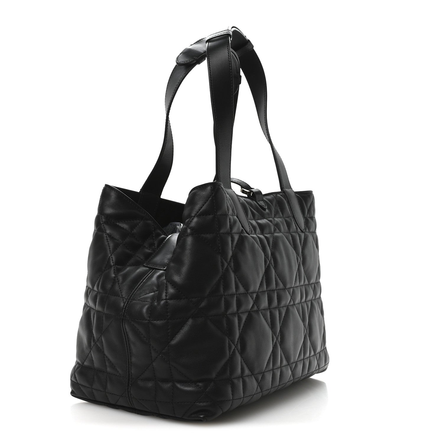 Christian Dior Calfskin Macrocannage Medium Toujours Black