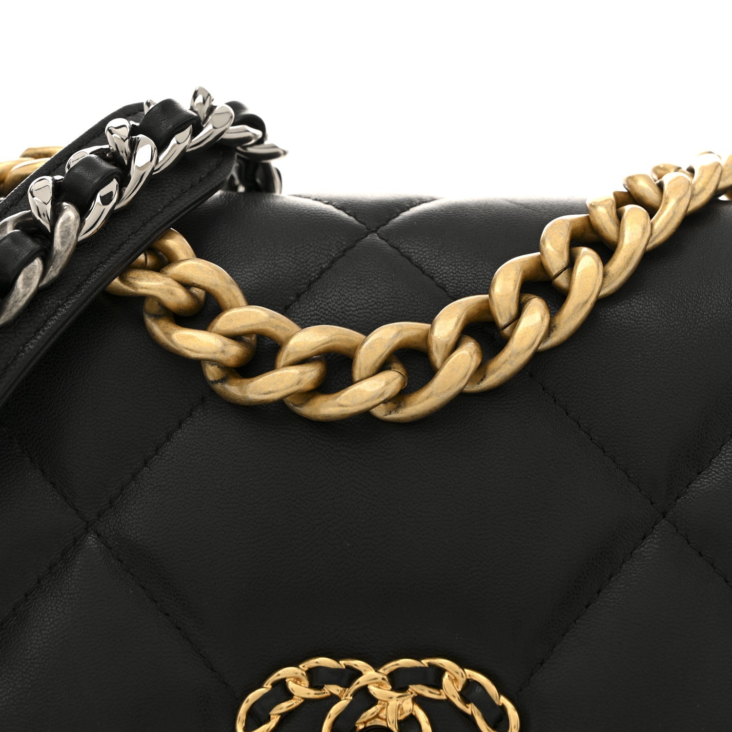 Chanel Lambskin Quilted Medium Chanel 19 Flap Black