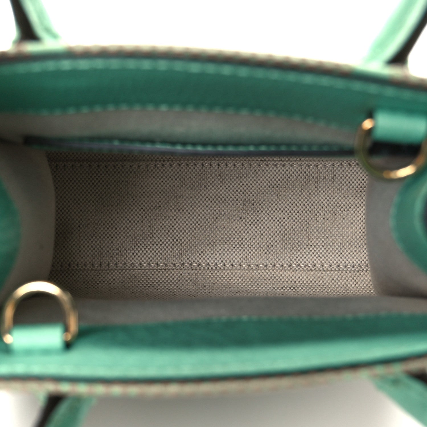 Gucci Monogram Jumbo GG Textured Dollar Calfskin Mini Tote Bag Pepperlight Mint