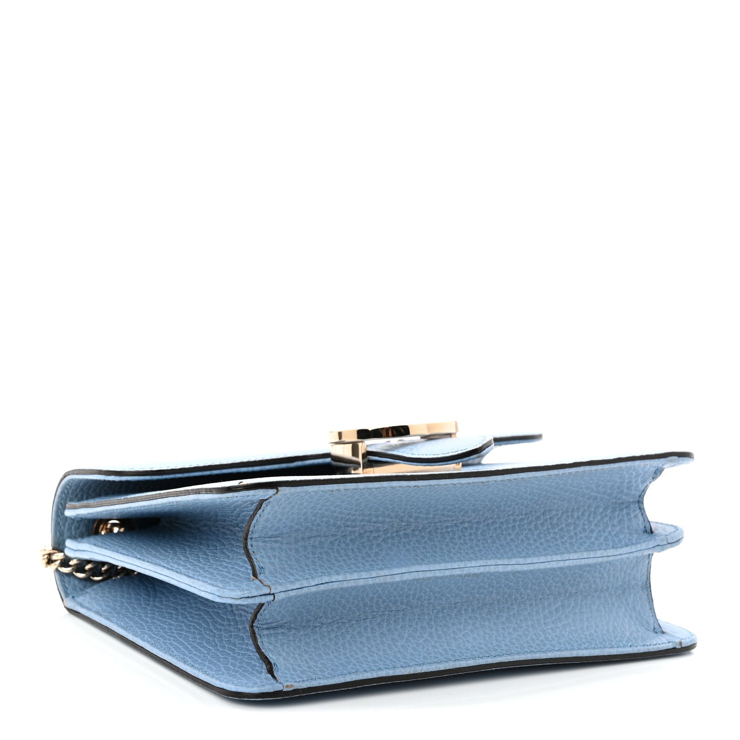 Gucci Dollar Calfskin Small Interlocking G Shoulder Bag Mineral Blue
