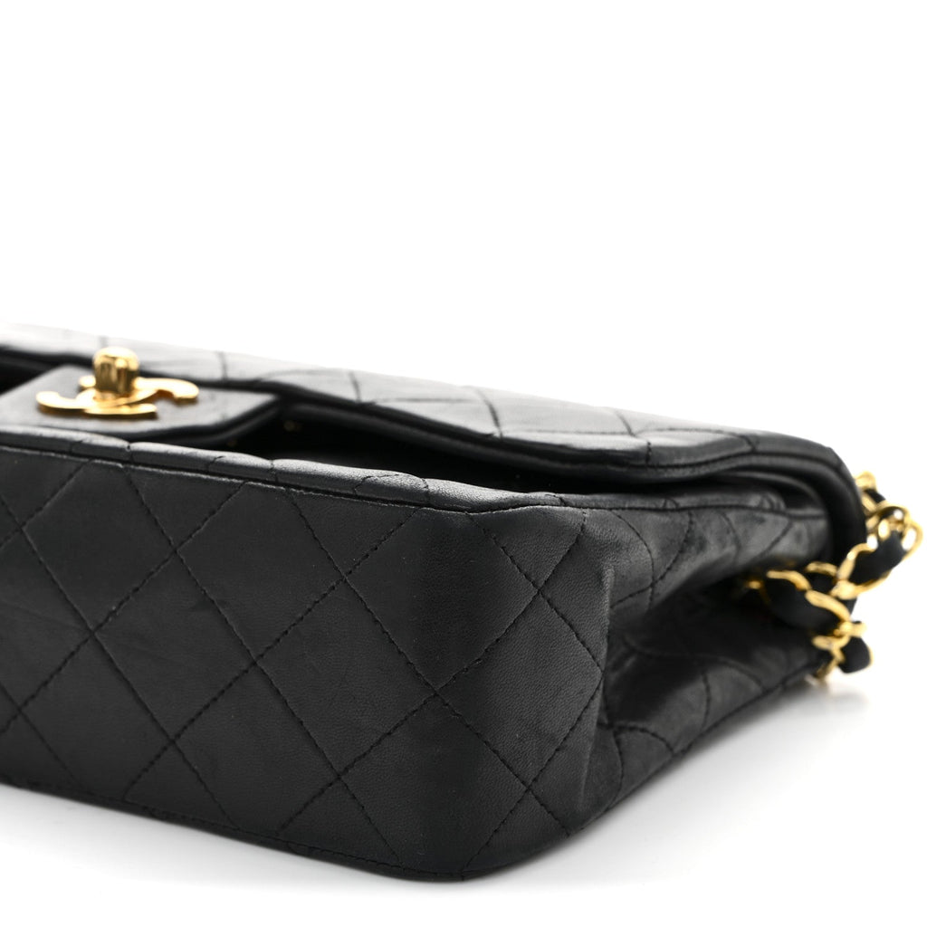 Chanel Lambskin Quilted Small Double Flap Black