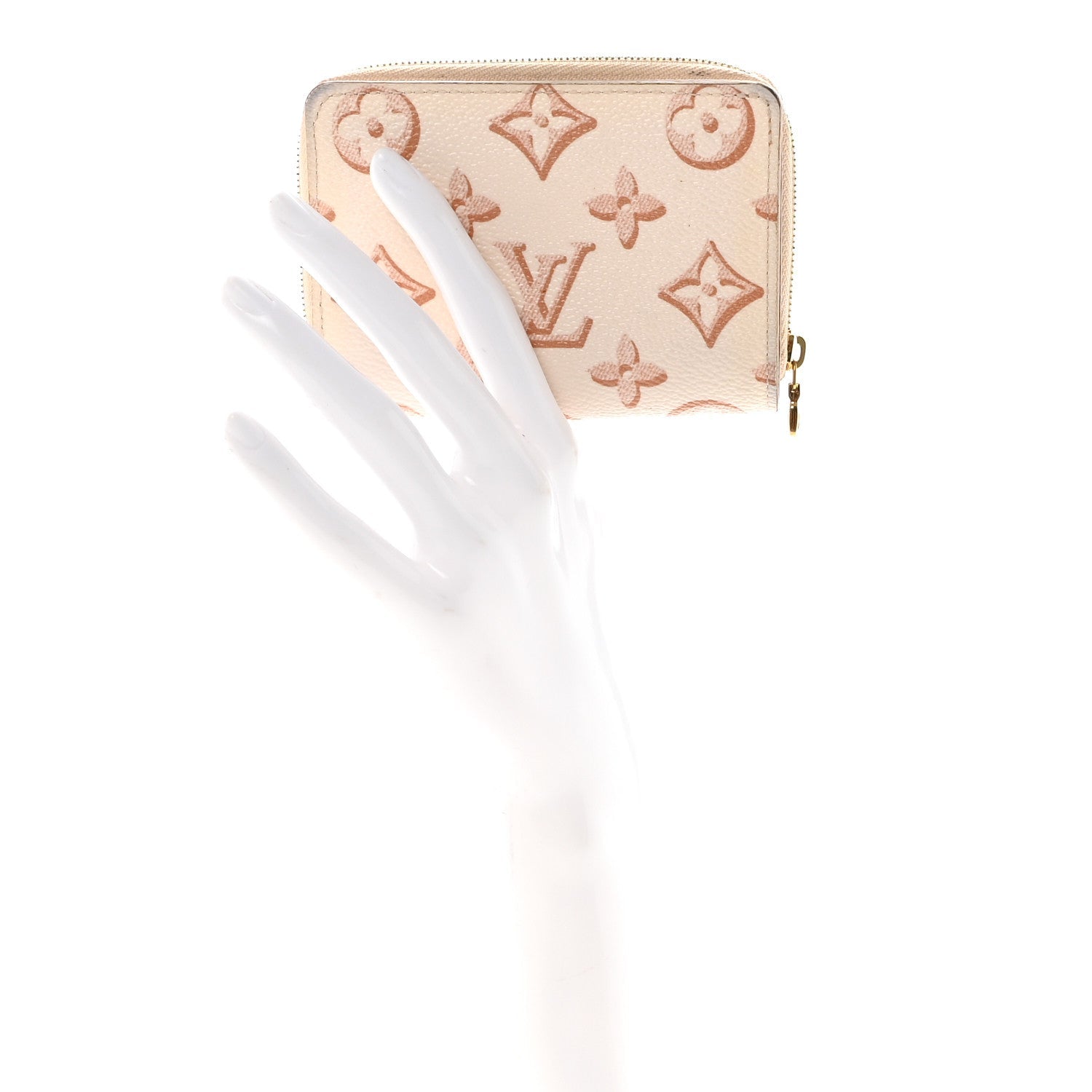 Louis Vuitton Monogram Fall for You Zippy Compact Wallet Beige Clair