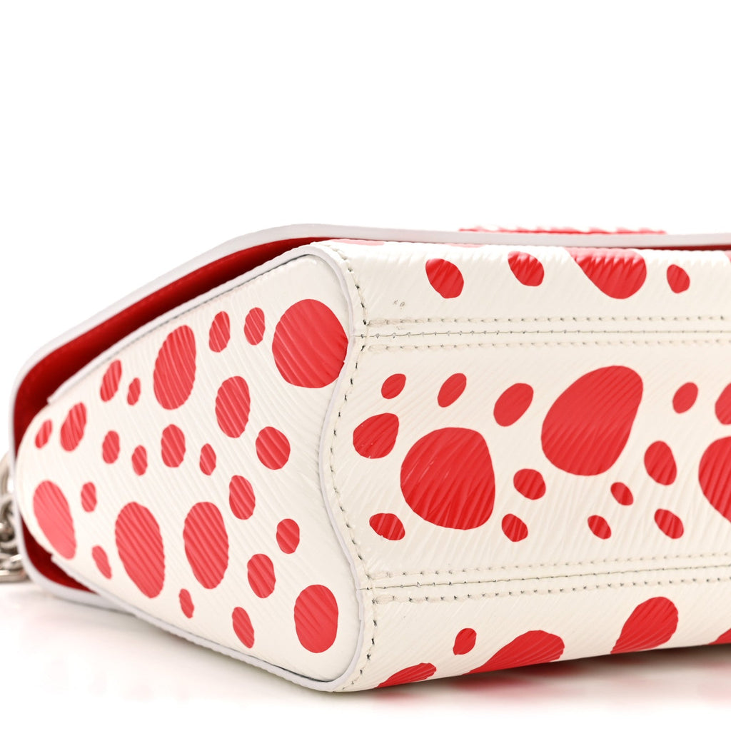 Louis Vuitton LV X YK Epi Infinity Dots Twist Shoulder Bag PM White Red