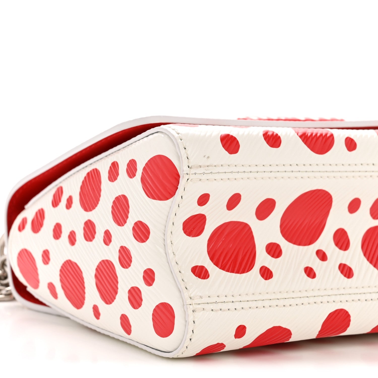 Louis Vuitton LV X YK Epi Infinity Dots Twist Shoulder Bag PM White Red