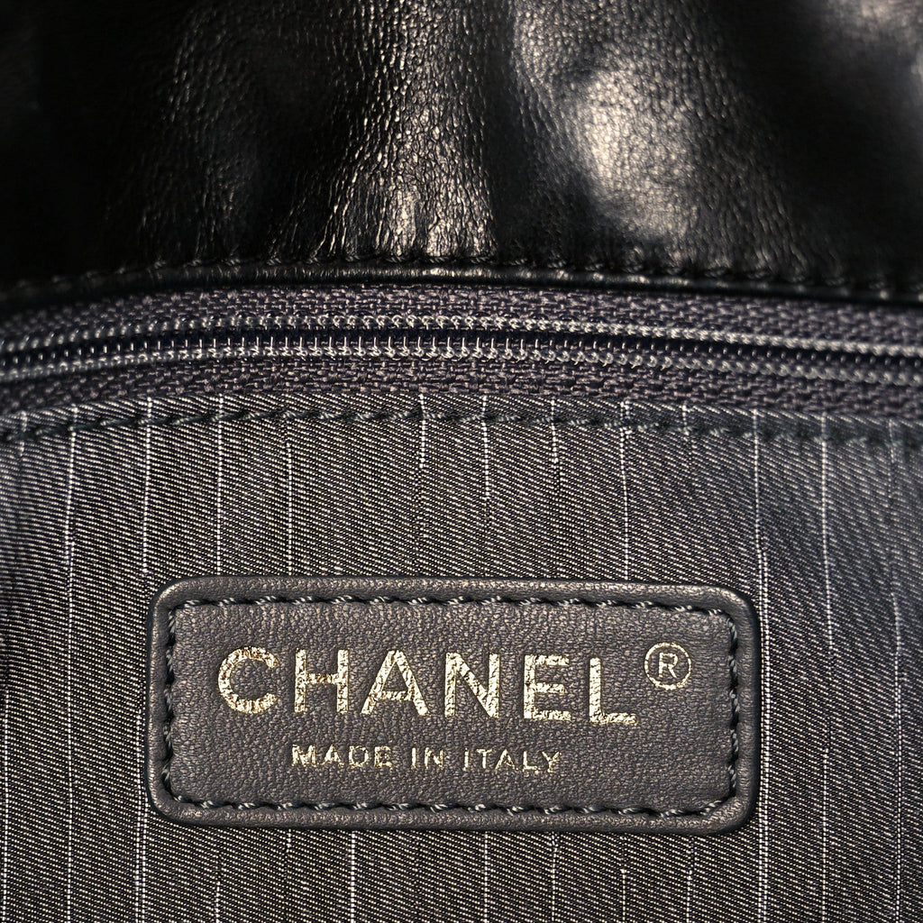 Chanel Lambskin Quilted Medium Westminster Pearl Flap Black