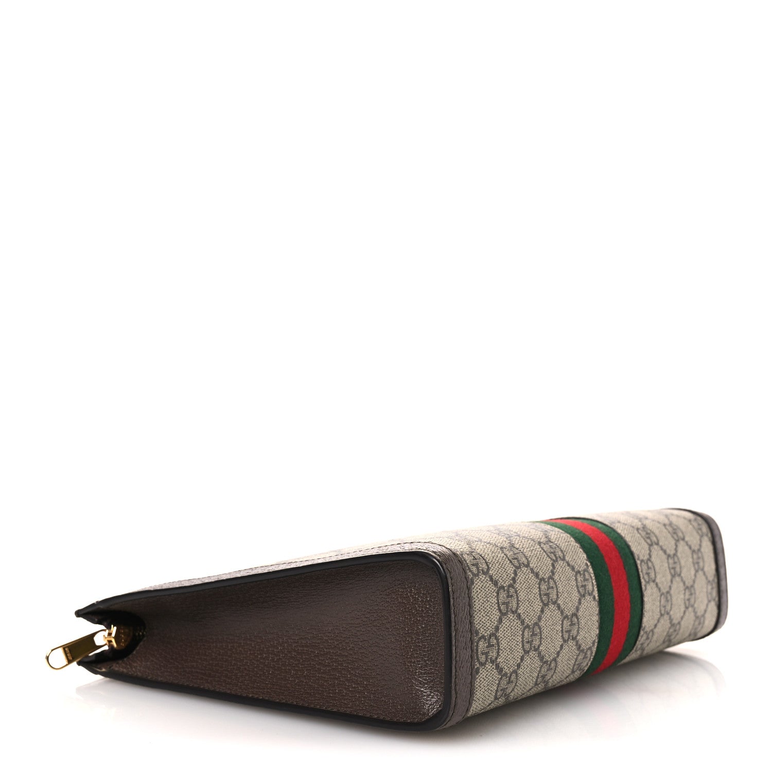 Gucci GG Supreme Monogram Web Ophidia Pouch Brown