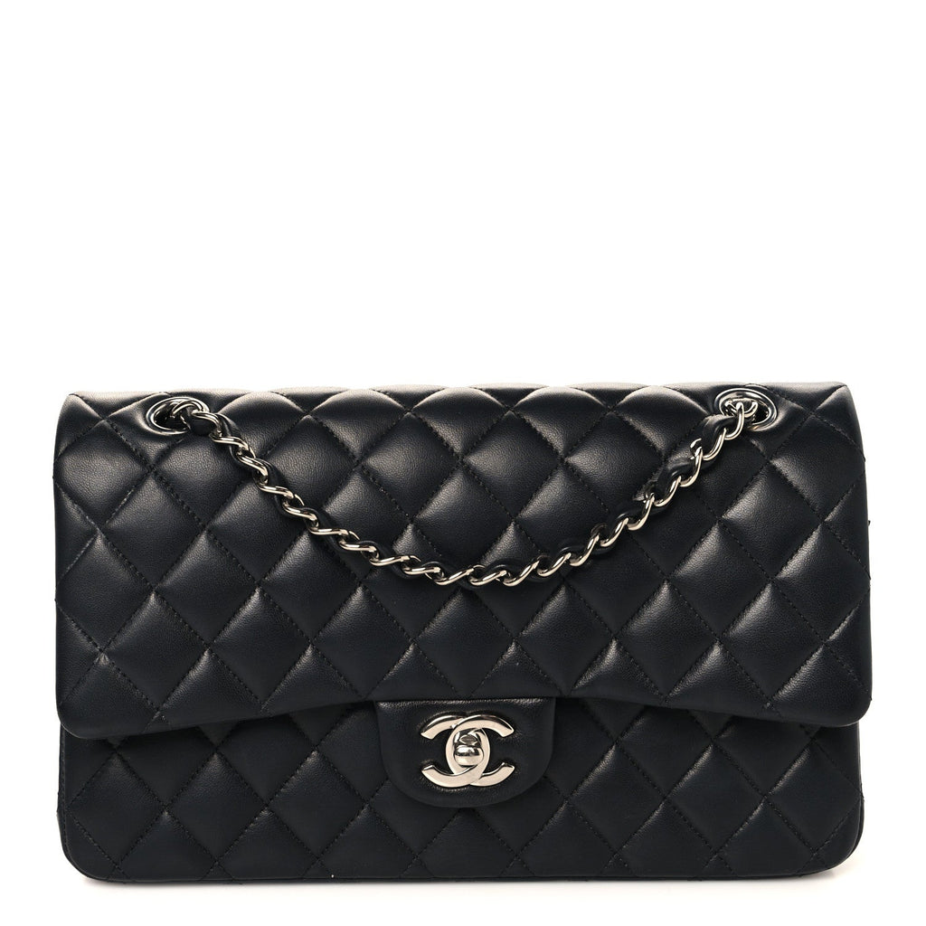 Chanel Lambskin Quilted Medium Double Flap Black