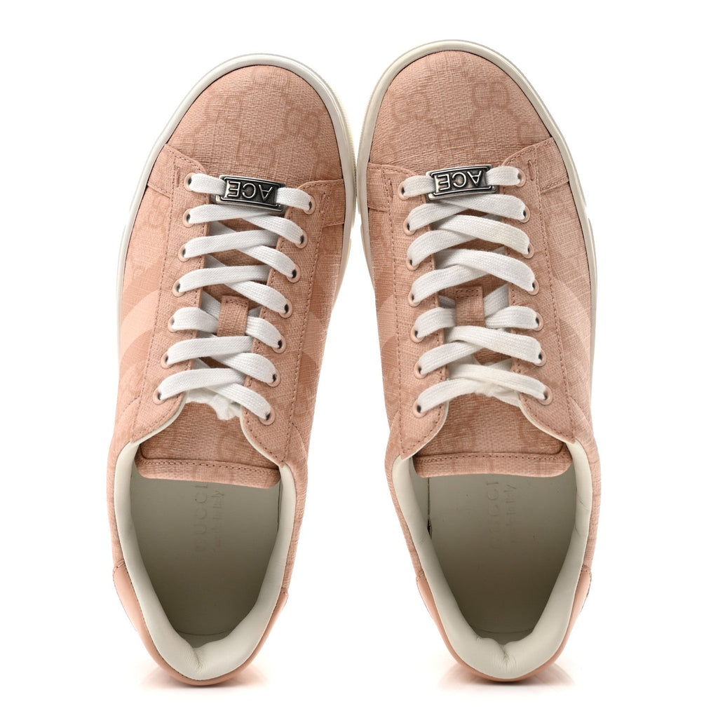 Gucci GG Supreme Tonal Web Womens New Ace Sneakers 35.5 Pink